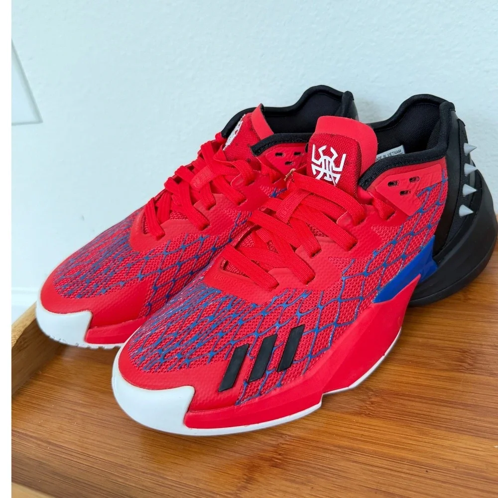 Adidas Marvel Spider-Man DON Issue 4 J Basketball Shoes Red Black HR1616 Size 6Y
